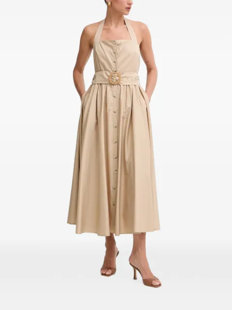 FRACOMINA belted halterneck midi dress Neutrals FS26SD2003W40001