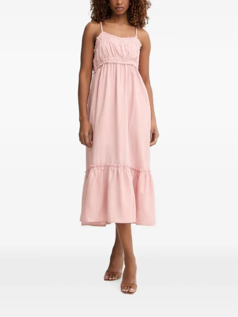 FRACOMINA ruffled tiered midi dress Pink FJ26SD3008W83801
