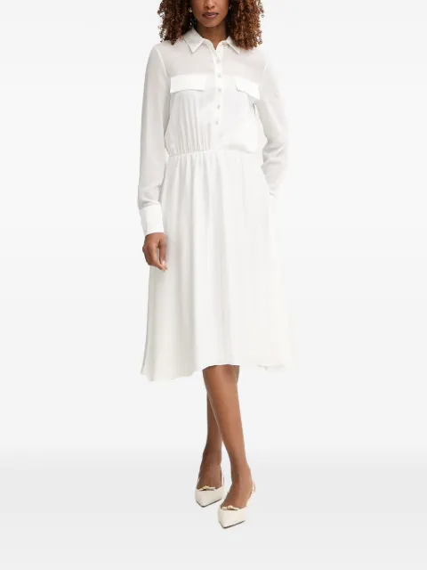 FRACOMINA button-up chest-pocket midi dress White FY26SD2025W41101