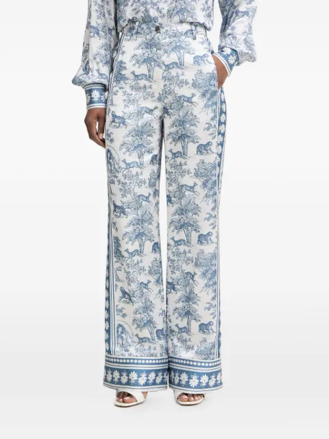 FRACOMINA toile de Jouy-print palazzo pants White FS26SV3015W459K5