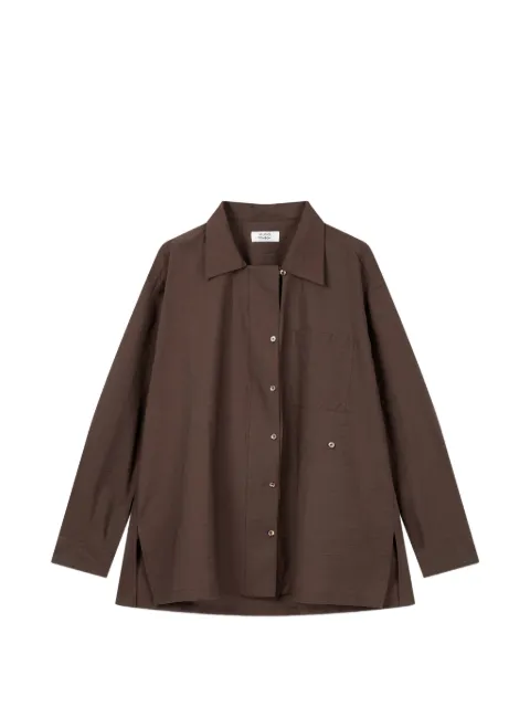TOMBOY chest-pocket oversized shirt Brown 9106221103