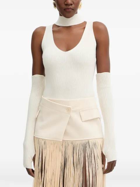 Haveone ribbed-knit top White MFPP162