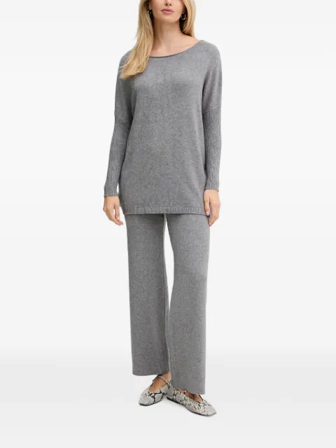 Haveone ribbed-knit trousers and sweater set Grey HNCP001