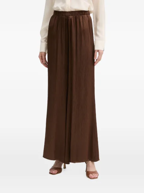 Haveone crinkled-finish palazzo pants Brown PWGQ008