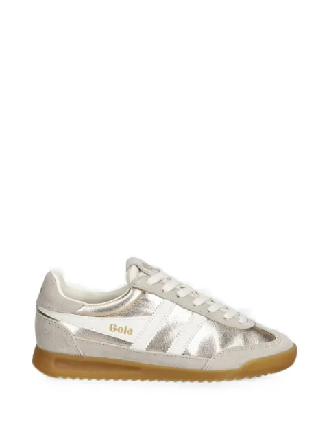 Gola Firefly metallic-effect panelled sneakers Gold CLB858YW2