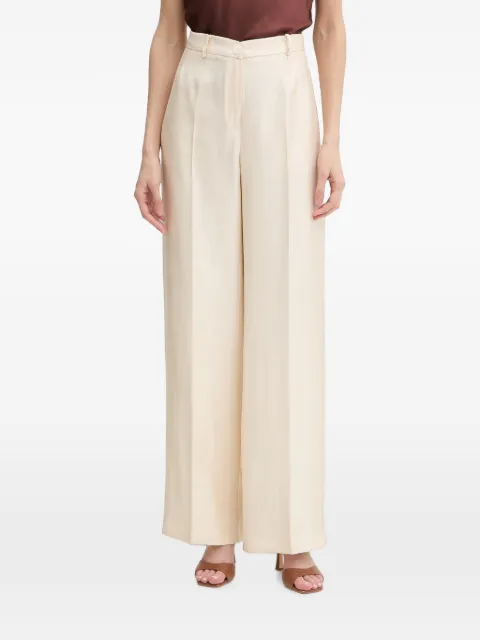 Haveone pressed-crease wide-leg trousers Neutrals PGEQ100