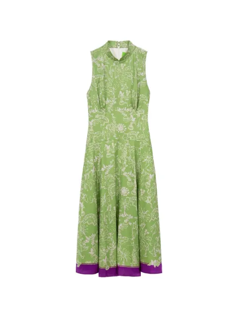 Shanghai Tang mulberry silk midi dress Green Z2WRD567OL
