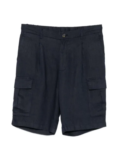 Alley Docks 963 pleated cargo shorts Blue AU26S49BEPA1603LINENPD