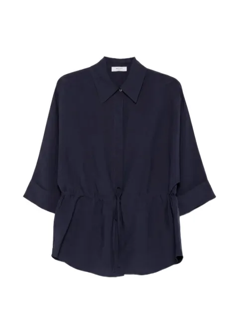 Rundholz Black Label drawstring-waist curved-hem blouse Blue 47382973