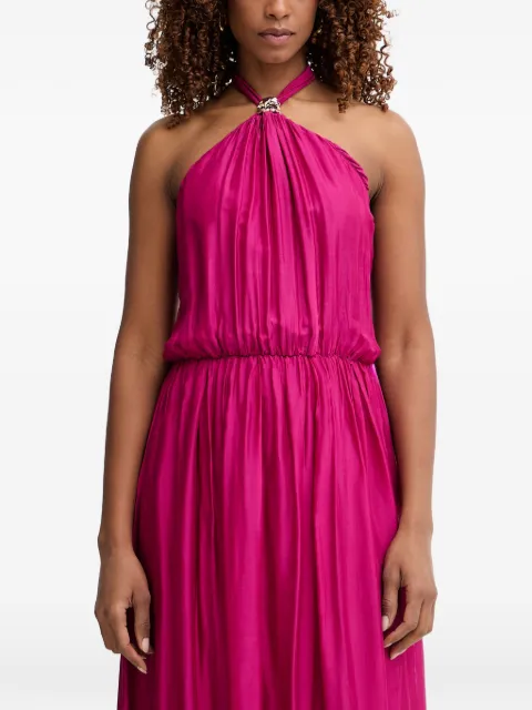 Haveone embellished halterneck maxi dress Pink AFFQ008
