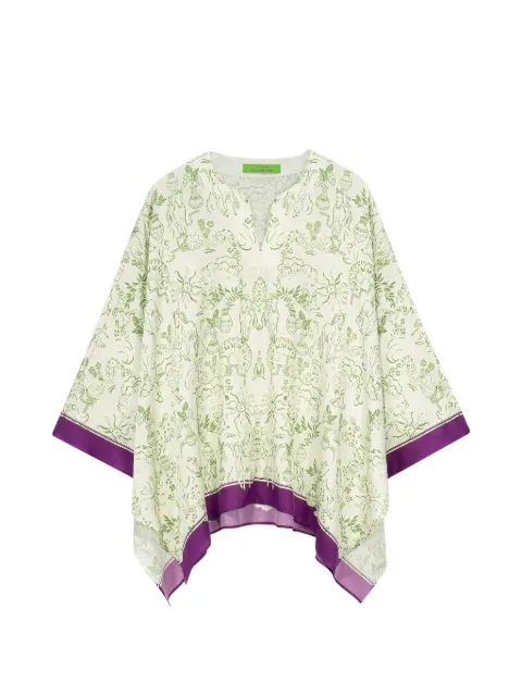 Shanghai Tang graphic-print tunic Neutrals Z2WRT565BE