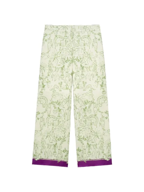 Shanghai Tang mulberry silk palazzo pants Neutrals Z2WRP566BE