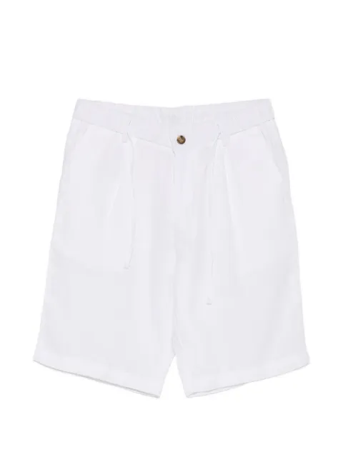 Alley Docks 963 drawstring-waist linen shorts White AU26S40BEPA1603LINENPD
