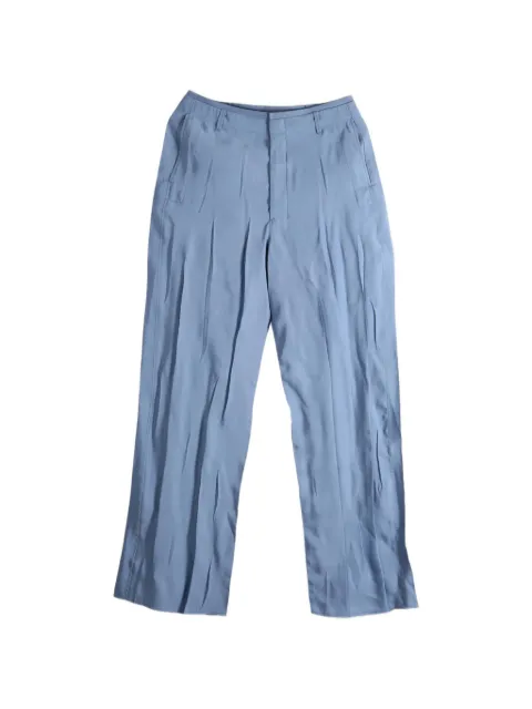 LEMAIRE pleated pressed-crease trousers Blue PA1276LF1611