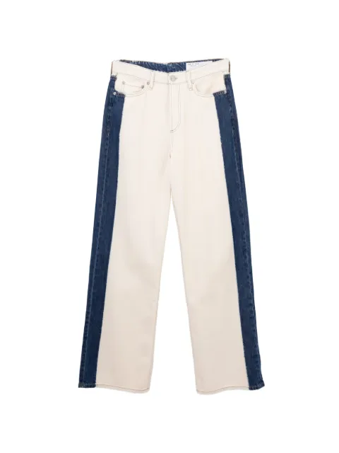 rag & bone two-tone straight-leg jeans Neutrals RNBJNDBPF26XRIVZ026