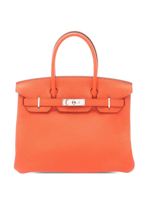 Hermès Pre-Owned 2015 Togo Birkin Retourne 30 handbag Orange 73DOWWR3HCGDGNYF