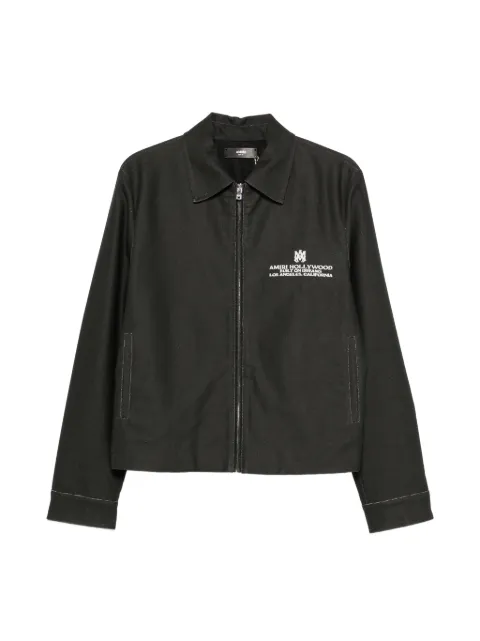 AMIRI logo-print overshirt Black AMOUJA1146