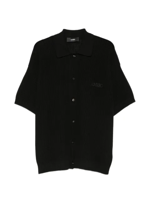 AMIRI crochet mesh shirt Black AM5KN003