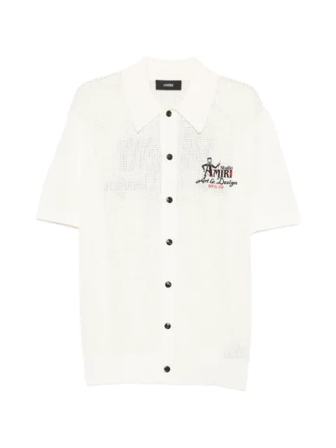 AMIRI Studio logo-embroidered shirt Neutrals AMTOKN1121