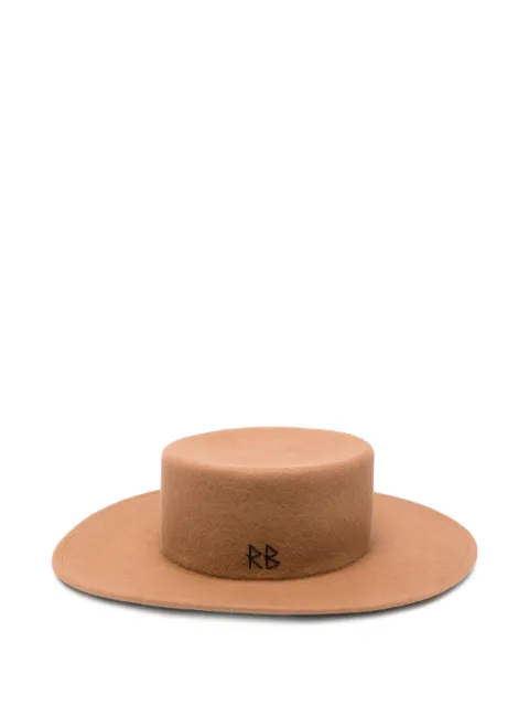 Ruslan Baginskiy wool felt Canotier hat Neutrals CNT004033WF9P