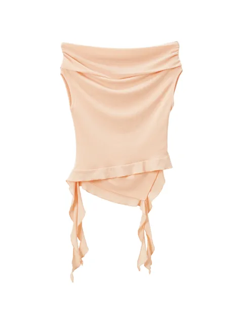 tout a coup off-shoulder ruffled top Orange M650AU6