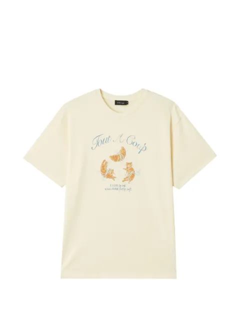 tout a coup graphic-print T-shirt Neutrals M640AU6