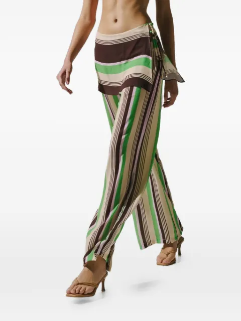 Baobab Renata overlay-skirt wide-leg trousers Green 6181663