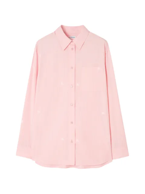 Burberry relaxed-fit Knight fil-coupé striped cotton shirt Pink 8127333