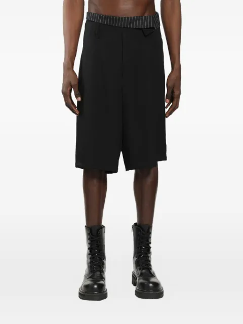 Yohji Yamamoto Thai wool gabardine shorts Black HKP45