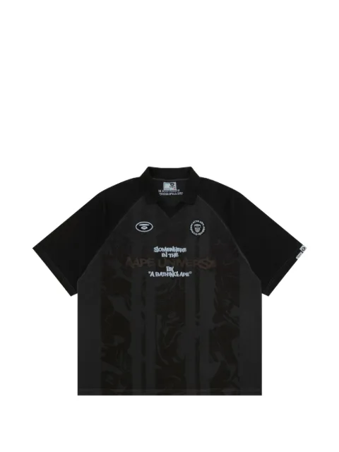 AAPE BY *A BATHING APE® camouflage-print logo-embroidered T-shirt Black ATE1942XXQ