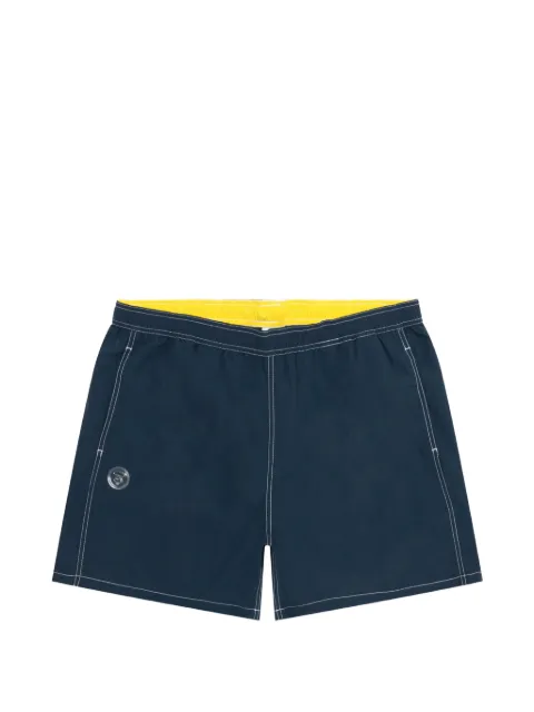 AAPE BY *A BATHING APE® logo-print contrast-stitch shorts Blue ASPD632XXQ