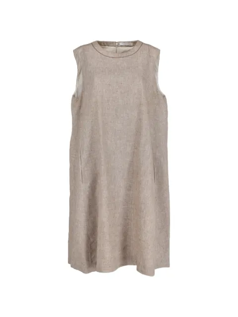 Fabiana Filippi piped sleeveless mini dress Neutrals WCV241010152