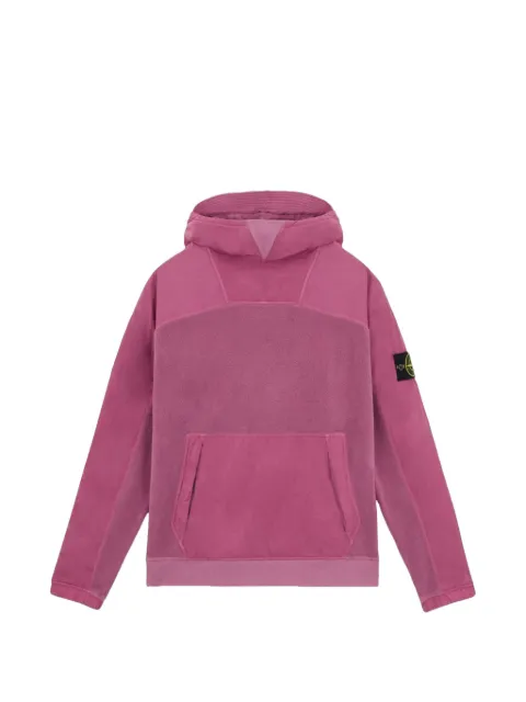 Stone Island logo-patch hoodie Pink 811562653