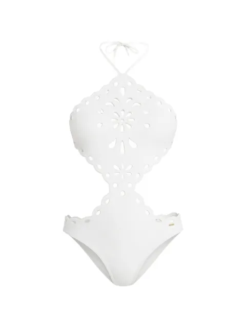 Cult Gaia Laidie broderie-anglaise swimsuit White SWMOP35370TR3527