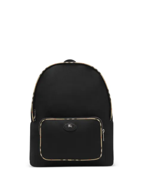 Burberry Check trim backpack Black 8127575
