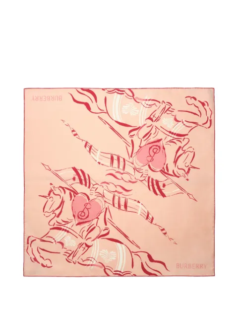 Burberry heart-Knight silk Scarf Pink 8127727