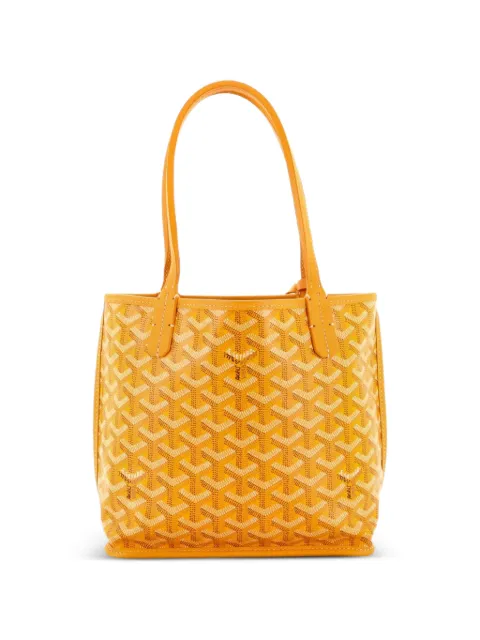 Goyard Pre-Owned Anjou Reversible Tote Coated Canvas Mini satchel Yellow ZCSULL09C8UZB5B2