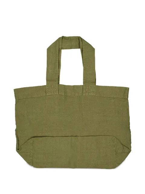 Charvet Editions Escapade linen tote bag Green WSACGBA