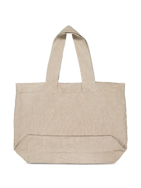Charvet Editions Escapade linen tote bag Neutrals WSACGBA