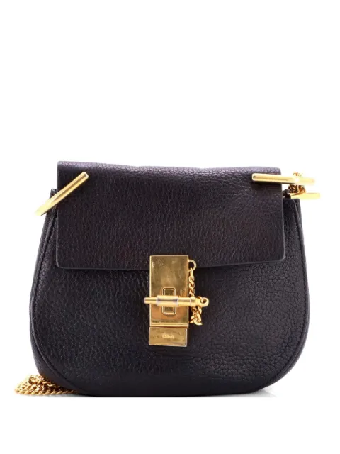 Chloé Pre-Owned Drew Leather Mini crossbody bag Black KOYW2OZ8HC238OAD