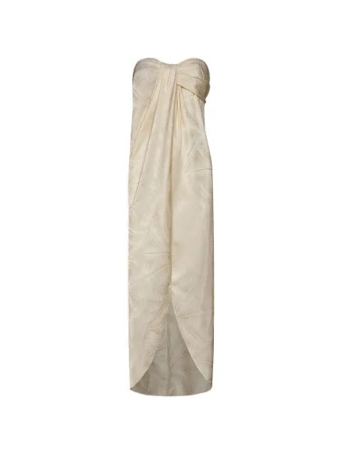 Johanna Ortiz Graceful palm-jacquard top Neutrals PT03881