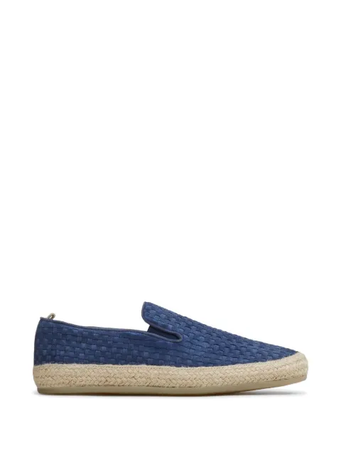 Officine Creative Bowline woven-effect slip-on shoes Blue OCUBOWL001COCO8