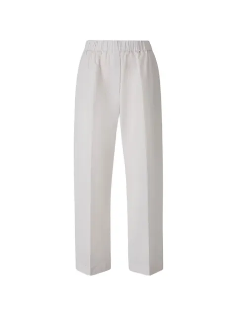 Peserico elasticated-waistband pressed-crease trousers White P0403602769
