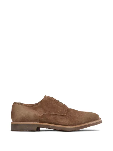 Officine Creative Hopkins suede derby shoes Neutrals OCUHOSF001LIGC1