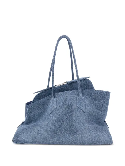 The Attico ''La Passeggiata Medium'' washed denim top handle bag Blue 261WAH00054DDD116AA