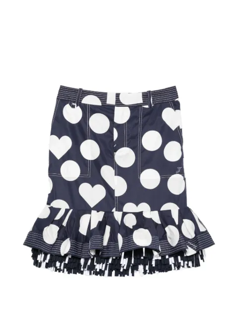 Jacquemus La Jupe Cabana ruffled-hem midi skirt Blue SKW00678AW00841