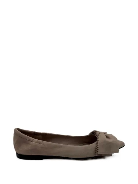 Pomme D´Or Ingrid bow-detail pointed-toe pumps Neutrals 1201CAMOSCIO