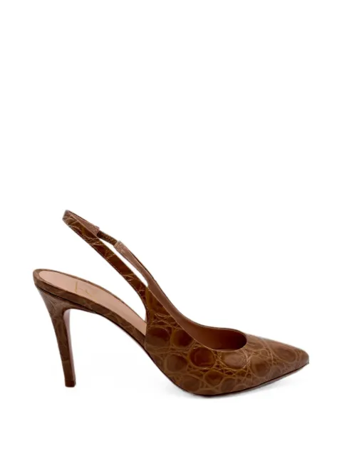 Roberto Festa croc-effect slingback pumps Brown CAROLASCAIMAN