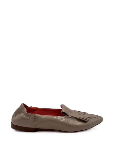 KROLL leather pointed-toe loafers Neutrals WEDGE7INAPLAK