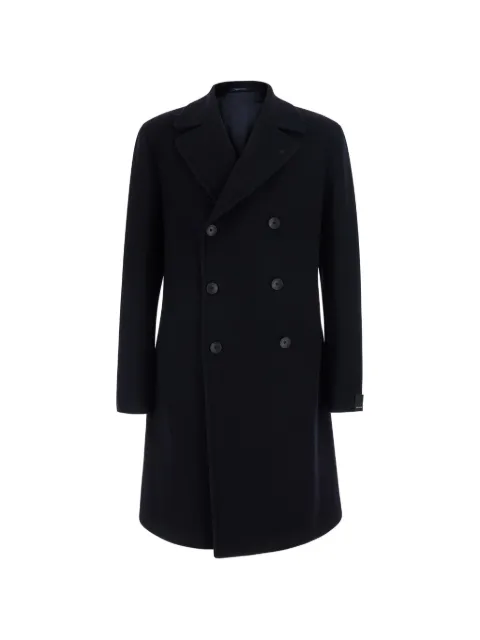 Tagliatore double-breasted peaked-lapel coat Blue ARDEN770116B3524